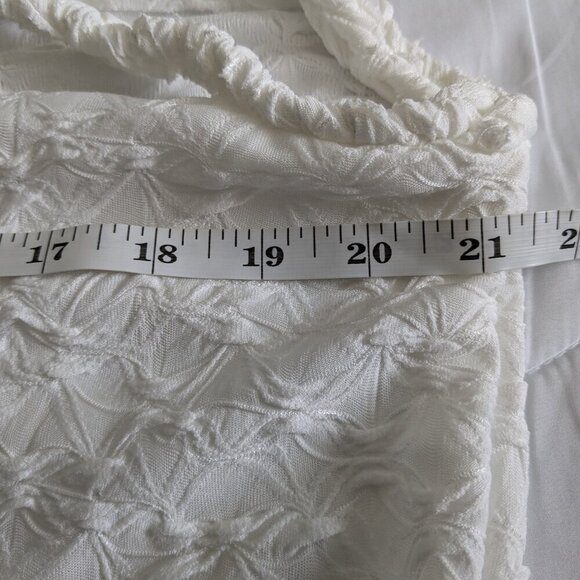 Free People Tank Top Size XL White Crossback Textured Sleeveless MyKonos NWT - Picture 15 of 16